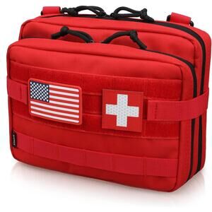 WYNEX Tactical MOLLE Admin Pouch Organizer 1000D Nylon Utility Gear Bag Red